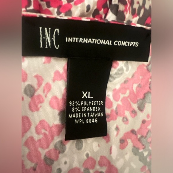 INC International Concepts Pink and White Sheath Midi Dress - Picture 4 of 4